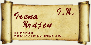 Irena Mrđen vizit kartica
